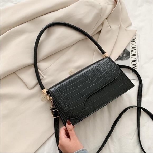 Handbags - Black Faux Leather Bag